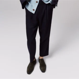 Alpha Lion – Pantofi Oxford – Piele de vițel inversată – Cafe – Bărbați