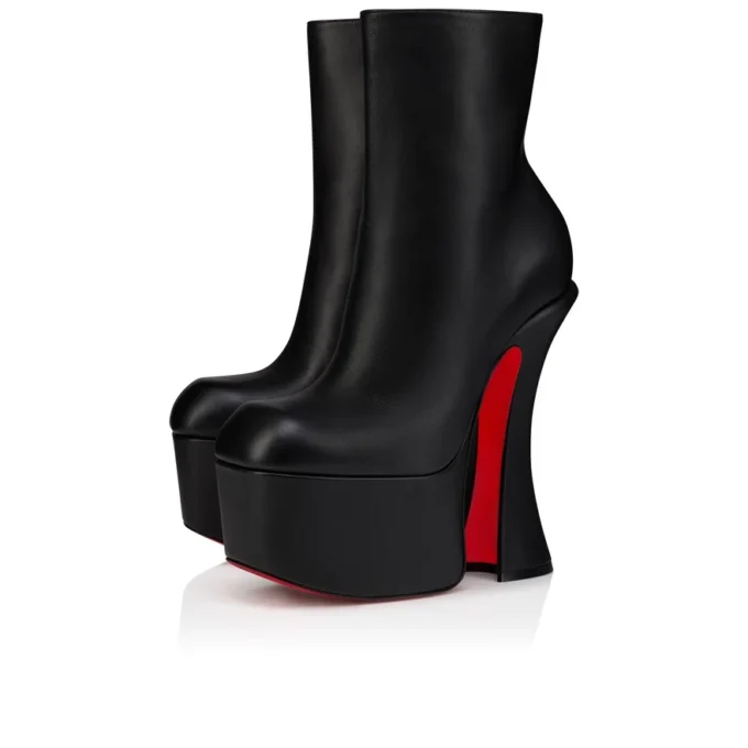 Aquabootie – Cizme joase de 160 mm – Piele de vițel – Negru – Femei