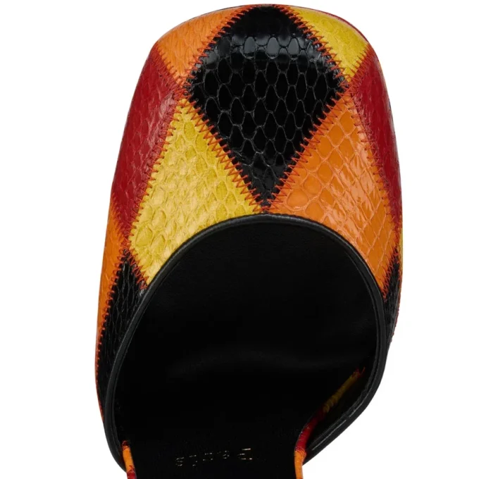 Aquadorcet – Pantofi cu barete de 160 mm – Piele de șarpe de apă în patchwork – Palio, Negru – Femei Aquadorcet – Pantofi cu barete de 160 mm – Piele de șarpe de apă în patchwork – Palio, Negru – Femei