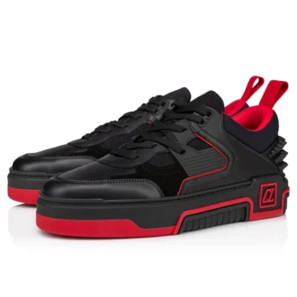 Astroloubi – Sneakers – Piele de vițel și piele de căprioară – Negru – Bărbați
