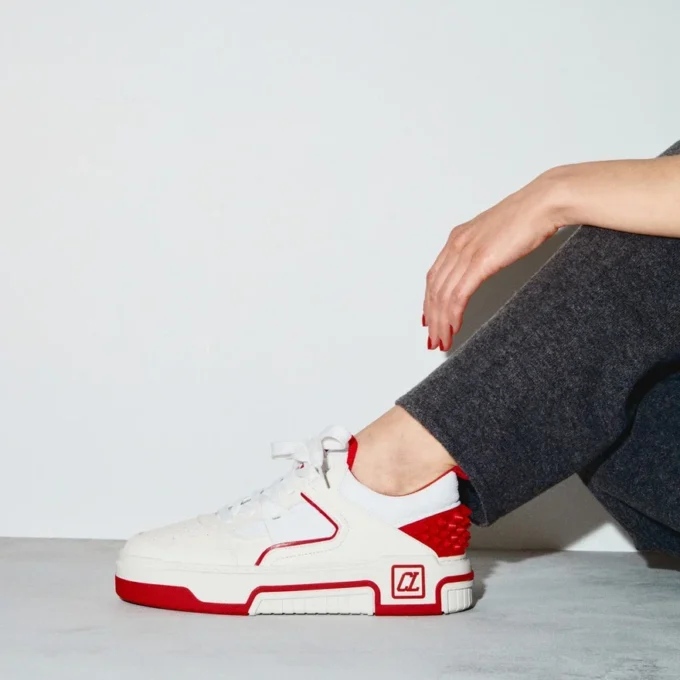 Astroloubi – Sneakers – Piele de vițel, piele de căprioară și piele Nappa – Alb – Femei Astroloubi – Sneakers – Piele de vițel, piele de căprioară și piele Nappa – Alb – Femei