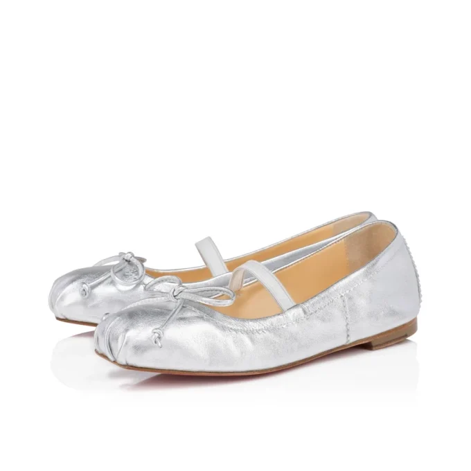 Baballet – Balerini – Piele Nappa irizată – Argintiu – Bebeluș