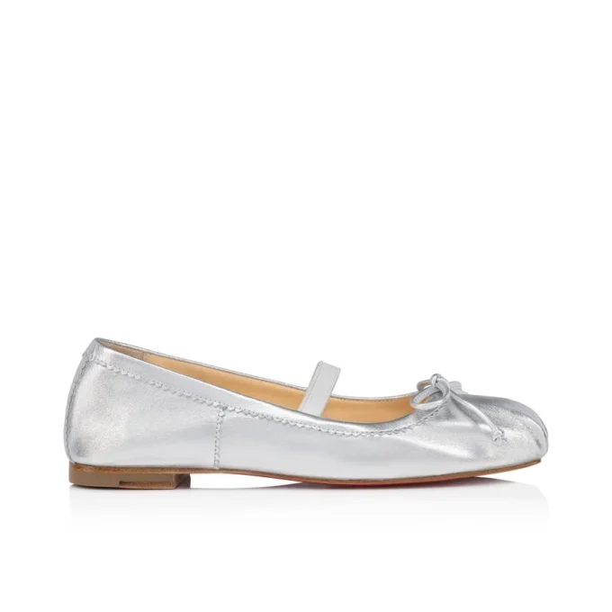 Baballet – Balerini – Piele Nappa irizată – Argintiu – Bebeluș