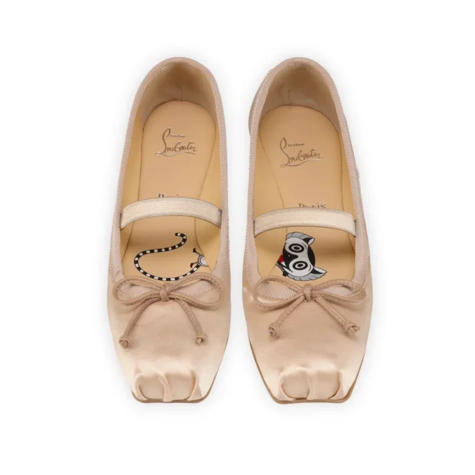 Baballet – Balerini – Satin creponat și piele de miel Nappa – Blush – Copii Baballet – Balerini – Satin creponat și piele de miel Nappa – Blush – Copii