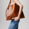 Baggy – Gență Tote – Piele de vițel – Cuoio Baggy – Gență Tote – Piele de vițel – Cuoio
