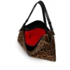 Baggy – Gență Tote – Piele de vițel păroasă cu imprimeu „Bengali” – Maro