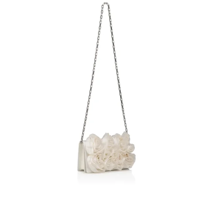 Bettina – Clutch – Crep satinat – Bianco