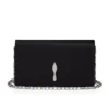Bettina – Clutch – Crep satinat – Negru