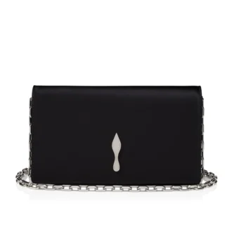 Bettina – Clutch – Crep satinat – Negru