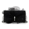 Bettina – Clutch – Crep satinat – Negru