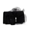 Bettina – Clutch – Crep satinat – Negru