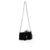 Bettina – Clutch – Crep satinat – Negru