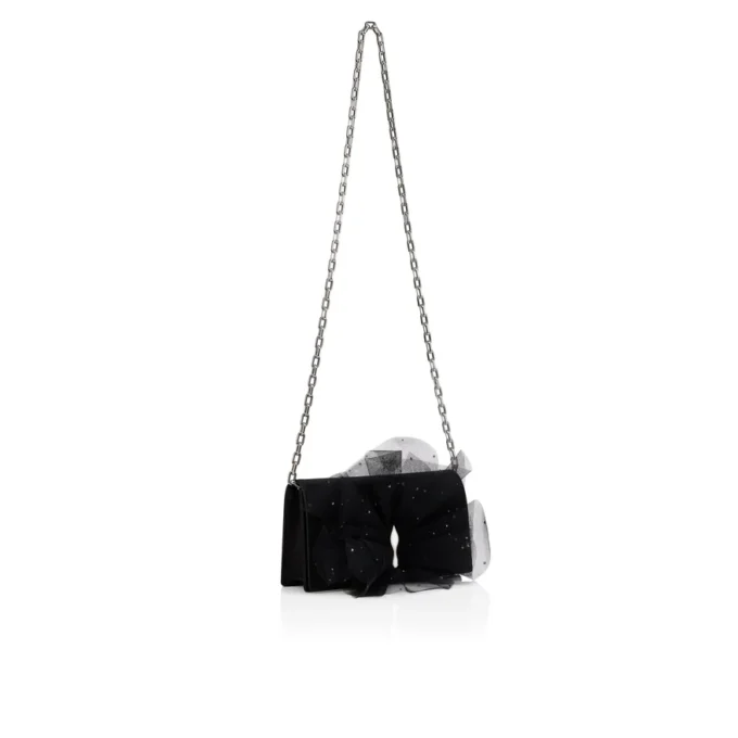 Bettina – Clutch – Crep satinat – Negru
