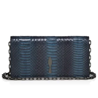 Bettina – Clutch – Piele de șarpe de apă – Negru