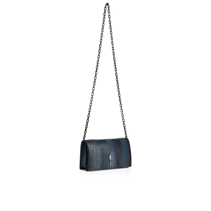 Bettina – Clutch – Piele de șarpe de apă – Negru