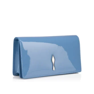 Bettina – Clutch – Piele de vițel lăcuită – Ceruleo