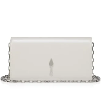 Bettina – Clutch – Piele Nappa perlată – Alb