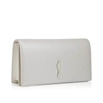Bettina – Clutch – Piele Nappa perlată – Alb