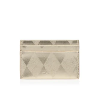 Bettina – Portcard – Piele de miel nappa laminată în formă de diamant – Platine deschis
