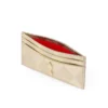 Bettina – Portcard – Piele de miel nappa laminată în formă de diamant – Platine deschis