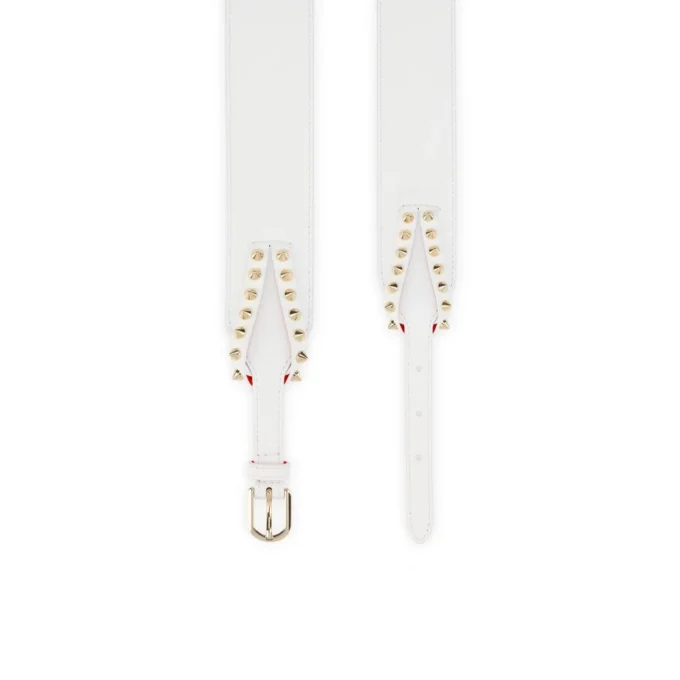 Cabata – Curelă – Piele de vițel și ținte – Bianco