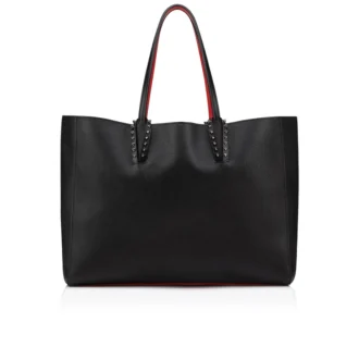 Cabata Large – Geantă Tote – Piele de vițel și ținte – Negru