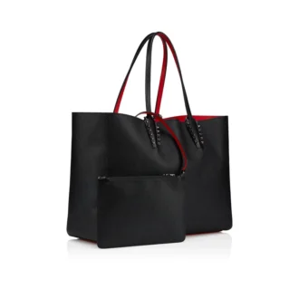 Cabata Large – Geantă Tote – Piele de vițel și ținte – Negru