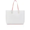 Cabata Large – Gență Tote – Piele de vițel și ținte – Bianco