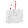 Cabata Large – Gență Tote – Piele de vițel și ținte – Bianco
