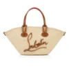 Cabata Mini – Gență Tote – Rafie și piele de vițel – Natural