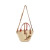 Cabata Mini – Gență Tote – Rafie și piele de vițel – Natural