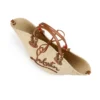 Cabata Mini – Gență Tote – Rafie și piele de vițel – Natural