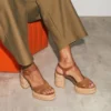 Calakala – Espadrile de 85 mm – Piele de căprioară și piele de vițel – Rhea – Femei