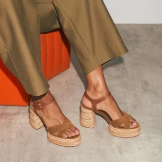 Calakala – Espadrile de 85 mm – Piele de căprioară și piele de vițel – Rhea – Femei Calakala – Espadrile de 85 mm – Piele de căprioară și piele de vițel – Rhea – Femei
