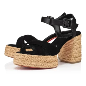 Calakala – Espadrile de 85 mm – Piele de vițel și piele de căprioară – Negru – Femei Calakala – Espadrile de 85 mm – Piele de vițel și piele de căprioară – Negru – Femei