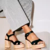 Calakala – Espadrile de 85 mm – Piele de vițel și piele de căprioară – Negru – Femei Calakala – Espadrile de 85 mm – Piele de vițel și piele de căprioară – Negru – Femei