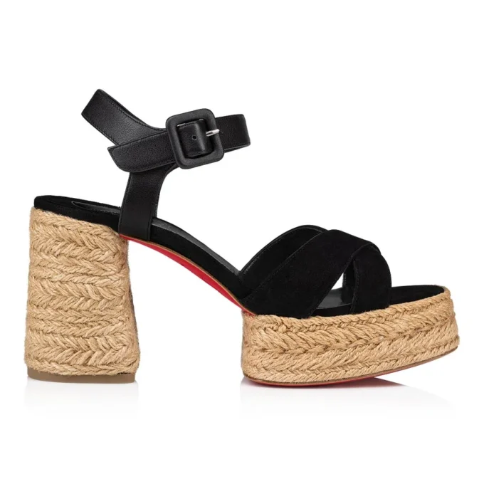 Calakala – Espadrile de 85 mm – Piele de vițel și piele de căprioară – Negru – Femei Calakala – Espadrile de 85 mm – Piele de vițel și piele de căprioară – Negru – Femei