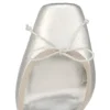 Cassia cu șireturi – Pantofi cu toc de 100 mm și curele – Piele de miel nappa laminată – Argintiu – Femei