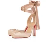 Cassia cu șireturi – Pantofi cu toc stiletto de 100 mm – Satin creponat – Blush – Femei Cassia cu șireturi – Pantofi cu toc stiletto de 100 mm – Satin creponat – Blush – Femei