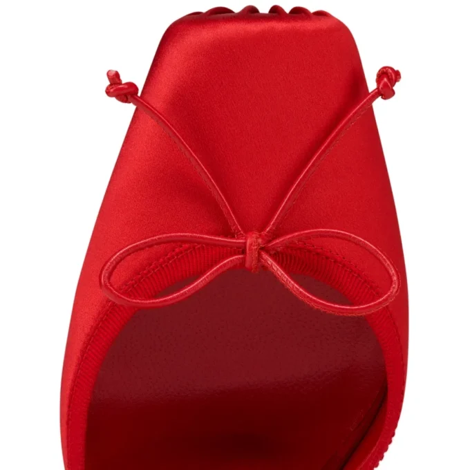 Cassia cu șireturi – Pantofi cu toc stiletto de 100 mm – Satin creponat – Loubi – Femei