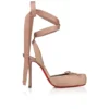 Cassia cu șireturi – Pantofi cu toc stiletto de 100 mm – Satin creponat – Nude 2 – Femei