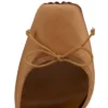 Cassia cu șireturi – Pantofi cu toc stiletto de 100 mm – Satin creponat – Nude 4 – Femei