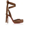 Cassia cu șireturi – Pantofi cu toc stiletto de 100 mm – Satin creponat – Nude 5 – Femei