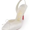Cassia Lace up – Pantofi cu barete de 100 mm – Satin creponat – Ivory – Femei Cassia Lace up – Pantofi cu barete de 100 mm – Satin creponat – Ivory – Femei