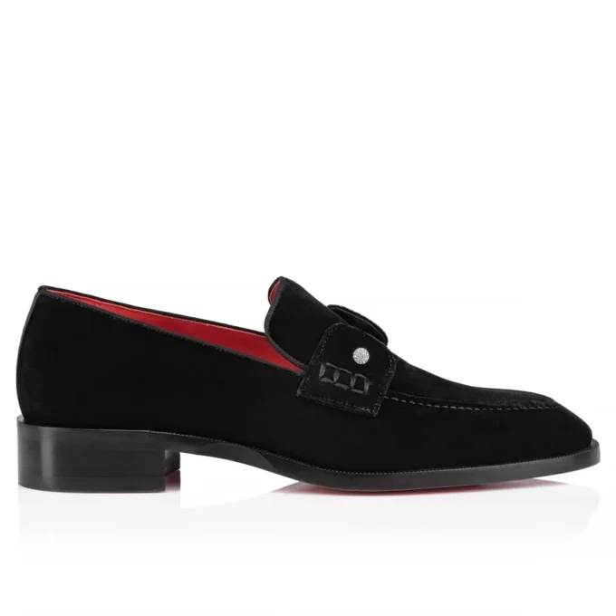Chambelimoc Night Strass – Mocasini – Catifea – Negru – Bărbați