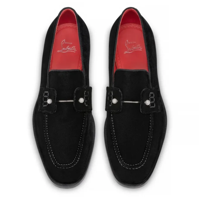 Chambelimoc Night Strass – Mocasini – Catifea – Negru – Bărbați