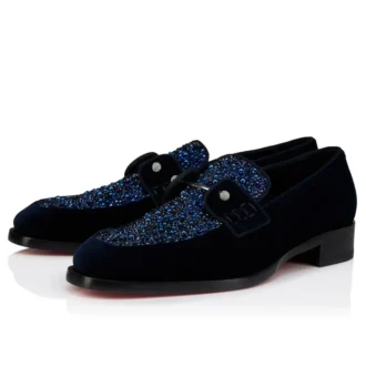 Chambelimoc Perla Night Strass – Mocasini – Catifea și strasuri – Last Night – Bărbați