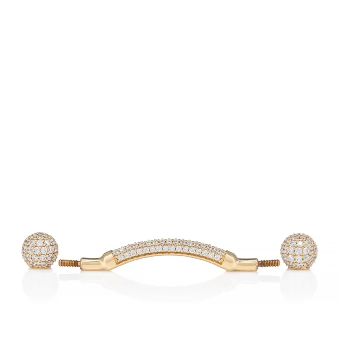 Chambelink Strass – Bijuterii pentru pantofi – Metal și stras – Auriu