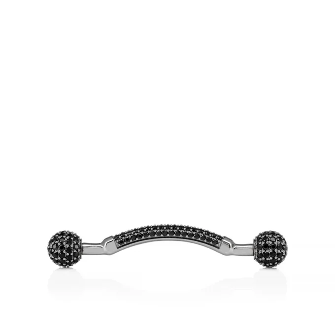 Chambelink Strass – Bijuterii pentru pantofi – Metal și stras – Negru