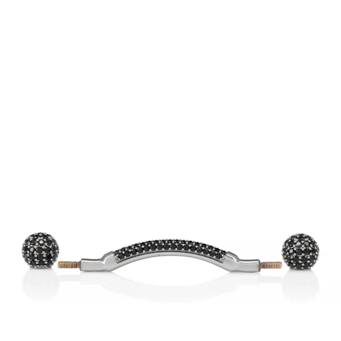 Chambelink Strass – Bijuterii pentru pantofi – Metal și stras – Negru